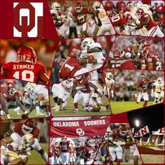 a collage of the university of oklahoma football team