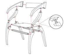 a drawing of a chair with instructions for how to adjust the seat