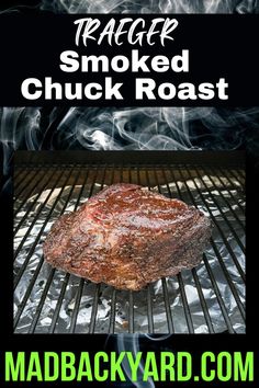 Traeger Smoked Chuck Roast can be served sliced as a main dish or on a sandwich, or braise it for pot roast style or shredded beef. #traeger #traegergrillrecipes #traegerrecipes #traegerchuckroast #traegerchuckroastrecipes #chuckroasttraegerrecipe #chuckroastontraegergrill #traegersmokedchuckroast #chuckroastonthetraeger #traegersmokedbeefchuckroast #beefchuckroasttraeger #chuckroastontraeger Smoked Beef Roast, Chuck Roast Recipe, Smoked Chuck Roast, Chuck Roast Recipes, Mountain Kitchen, Pellet Smoker, Smoker Cooking