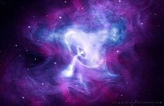 an image of a purple and blue space with stars