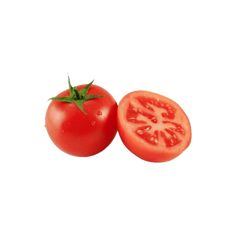 a tomato is shown on the white background