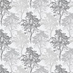 a wallpaper with trees in grey and white