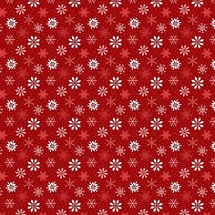 a red background with white snowflakes on it