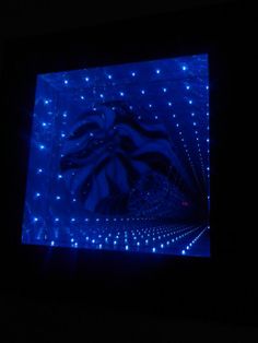 an image of blue lights in the dark