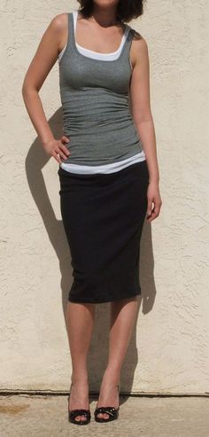 Everyday Black Pencil Skirt has been the best seller season after season for reason It is made of high quality knit jersey fabric with wonderful stretch Elastic waist is built for easy pull up Fit is just amazing as many customers praise You can style it for office or everyday casual skirt It all adds up to a wardrobe classic that you'll wear and wear We now have plus sizes available -Fitted fit ( fits like glove as customers describe) -Drops below knees -Waist sits below naval -Pull on waist wi Midi Skirt Plus Size, Straight Midi Skirt, Everyday Skirt, Yellow Pencil Skirt, Everyday Skirts, Skirt Office, Skirt Straight, Plus Size Skirt, Navy Pencil Skirt