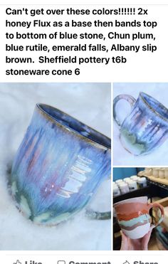 an article about pottery being displayed in front of the camera, with photos and text below it