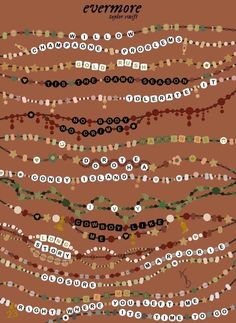 an image of many different beads on a brown background with the words everyone never met