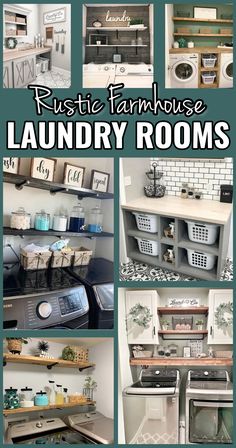 the laundry room is organized and ready to be used as a storage area for items