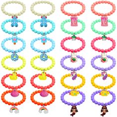 PRICES MAY VARY. Various Colors Available: there are 12 different styles of friendship bracelets for girls, each style comes with 2 pieces, 24 pieces are in total, can easily match with your daily outfits Reliable to Serve You: colorful beaded bracelets are made of soft ceramic material, combined together by flexible ropes, exquisite and reliable for a long time wearing, not easy to fade in colors or deform Multiple Using Occasions: color bracelets for women are classic and elegant, can be appli Kids Bracelet, Bracelet For Girls, Girls Party Favors, Women Back, Surfer Bracelets, Kids Bracelets, Woman Back, Girl Party, Colorful Bracelets