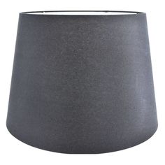 a gray lamp shade on a white background