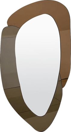 two mirrors are shown side by side, one is brown and the other is white