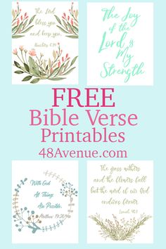 the free bible verse printables are available for purchase