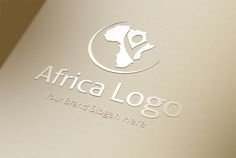 the africa logo is displayed on a metallic surface