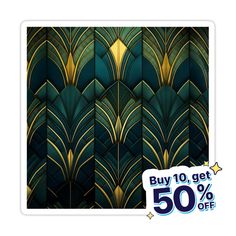 an art deco wallpaper with the sale 50 % off