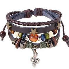 Return Policy Fast Delivery Trusted seller Genuine Leather Bracelet for Men Women Teen Boys Girls, Handmade Braided Link Charm Bracelets Wristbands Gothic Adjustable Wrap Bracelet Product Description Shipping Returns Payment Shipping Shipping is FREE to all addresses other than APO/PO boxes in the lower 48 states. All our stock ships from US-based warehouses. Shipped via USPS or UPS (depending on location and package weight) Unless stated otherwise, all orders will ship within 24-72 hours of your payment being processed. Check our feedback to see the great reviews of FAST shipping we offer. Returns Seller does not accept returns Payment We currently accept payment via eBay managed payments only. Once payment is cleared, we will dispatch your shipment within 1-3 business days. Please refer Bracelets Grunge, Grunge Bracelets, Fairycore Design, Funky Bracelet, Aesthetic Fairycore, Leather Bracelet For Men, Grunge Accessories, Wire Art Sculpture, Grunge Jewelry