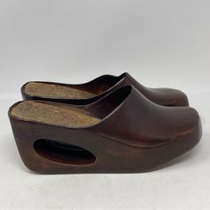 Overall Good Preowned Vintage Condition. Some Scuffs And Scratches Visible. Cork Footbed Is Torn/ Lifting A Bit. Shoes Are Listed Size 7 / 41. Measures 9 1/2” From Toe To Heel. Please See All Pictures As Part Of Description. Ships Fast! Donut Shoes, Shoes Womens, Mule Clogs, Mules Shoes, Clogs, Cork, Shoe Accessories, Overalls, Size 7