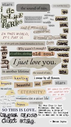 a collage of different types of words and phrases