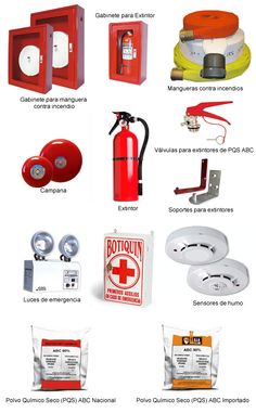 various types of fire extinguishers are shown in this graphic above the image