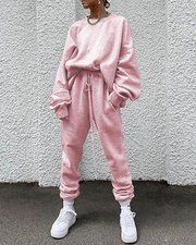 Women 2 Pieces Sets Street Style Casual Outfits Womens Loungewear Sets, Two Piece Pants Set, Blue Khakis, Loungewear Women, Loose Outfit, Loungewear Sets, Womens Loungewear, Sleeves (women), Casual Street Style