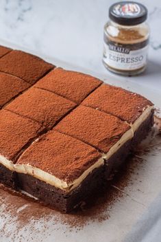 Tiramisu Brownies Recipe | The Feedfeed Tiramisu Recipe Chocolate, Frozen Tiramisu Dessert, Tirimasu Brownie, Brownie Layer Dessert, Brownie Tiramisu Recipe, Tiramisu Inspired Desserts, Tiramisu Flavored Desserts, Tiramisu Dessert Ideas, Tiramisu Brownies Recipe