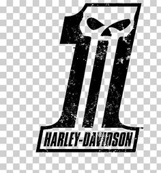 the logo for harley davidson's motorcycle shop, with an image of a skull on it