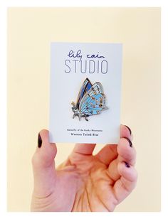 This charming hard enamel pin is the perfect accessory for anyone. Crafted with intricate detail, this beautiful pin features a colorful butterfly in blue. The quality metal construction gives it a luxurious look and feels that will last wear after wear. Show your style with this one-of-a-kind piece of jewelry and make every outfit unique. Take your outfit to the next level with a stunning Hard Enamel Pin featuring a beautiful floral moth design. This pin is made of durable metal alloy and is co Butterfly Enamel Pin Gift, Butterfly Shaped Enamel Pin Gift, Blue Enamel Pin For Gift, Blue Enamel Pins For Gifts, Butterfly-shaped Enamel Pin Gift, Butterfly Shaped Enamel Pin For Gifts, Moth Design, Outfits Unique, Color Palette Yellow