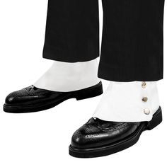 PRICES MAY VARY. Roaring 20s Gangster Spats Size: Standard,Gangster Spats Shoes Covers have two size M and L, size M:Each spat has a 12" ankle circumference and a 18" bottom opening, size L:Each spat has a 14" ankle circumference and a 20" bottom opening,with Adjustable buckle on the upper opening. 1920s Accessories Gangster Spats Material: The Gangster Spats for Men made of PU leather, good abrasion resistance,easy to clean. Occasion Applicable:These are great to wear as a flapper couples costu Gangsta Costume, Spats Shoes, 1920s Mens Costume, Gangster Costume, Rock Star Costume, Gangster Costumes, Shoes Covers, 1920s Accessories, 1920s Mens Fashion