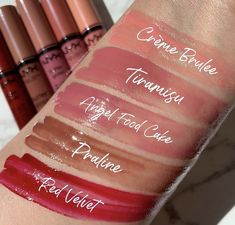 Nyx Praline, Lip Color Palette, Makeup Materials, Redhead Makeup, Nyx Butter, Nyx Butter Gloss, Butter Gloss, Makeup Swatches, Nyx Professional Makeup