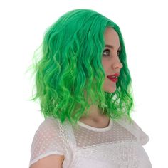 PRICES MAY VARY. ✅Stand Out in Style: Our Aicos Short Curly Green Wig is the perfect accessory for any occasion. With its vibrant green color and stylish bob cut, you'll turn heads wherever you go. 👍High-Quality Material: Made with heat-resistant hair fiber, our wig is thick, soft, and natural-looking. Plus, it comes with a free wig cap to help you fix your own hair better. 😃Versatile and Fun: Whether you're dressing up for cosplay, comic-con, Halloween, or just want to add some fun to your da Masquerade Anime, Curly Color, Green Wig, Short Curly Wigs, Short Hair Wigs, Green Ombre, Short Wigs, Carnival Party, Short Curly Hair