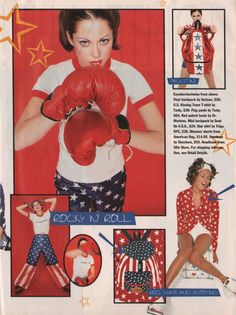 an ad for the american apparel brand, rocky n'roll featuring a woman with boxing gloves