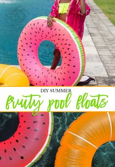 DIY Fruity Pool Floats - Watermelon Pool Float, Luxury Pool Floats, Giant Pool Floats, Baby Pool Floats, Cute Watermelon, Inflatable Toy, Diy Pool, Pool Floats, Summer Pool