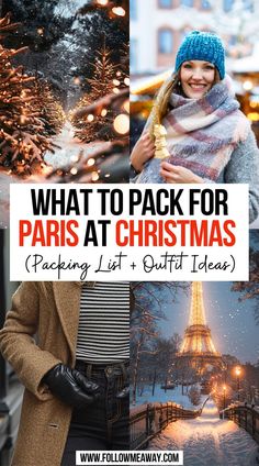 What to Pack for Paris at Christmas (Packing List + Outfit Ideas) Christmas Packing List, Paris Winter Fashion, Paris At Christmas, What To Pack For Paris, Best Paris Hotels, Outfits For Paris, Winter Cabins, Paris In December