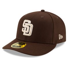 Men's San Diego Padres New Era Brown Alternate 2020 Authentic Collection On-Field Low Profile 59FIFTY Fitted Hat Sd Logo, Jackie Robinson Day, Mlb Postseason, Jackie Robinson, Los Angeles Angels, San Diego Padres, New Era Cap, New Era 59fifty, Fitted Caps