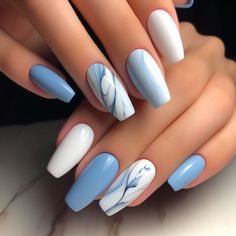 nails design,  nails inspiration,   nails 2023 trends, nails ideas, nails aesthetic, nails short, nails pink, nails spring, nails art, MetDaan Nails, metdaannails, nails almond, nails blue, spring nails 2024, spring nails 2024 trends almond, spring nails 2024 trends short square, spring nails 2024 trends square, spring nails 2024 trends short almond, spring nails 2024 short, spring nails 2024 trends french, spring nails 2024 trends almond simple, spring nails 2024 solid color Blue And White Nails, Fancy Nails Designs, Simple Gel Nails, Casual Nails, Blue Nail, Short Acrylic Nails Designs, روتين العناية بالبشرة, Fancy Nails, Nail Arts