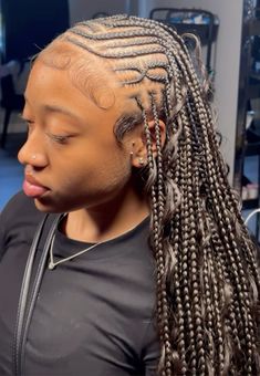 Fulani Braids No Edges, Trible Braids Quick Weave, Fulani Braids With Sew In Straight Hair, Braided Hairstyles For Natural Hair, Latest Braided Hairstyles, Hairstyles For Natural Hair