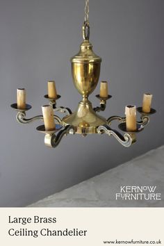 Picture this Large Brass Ceiling Chandelier hanging in your lounge, a beautiful chandelier to adorn your room. Antique Brass Ceiling Light, Brass Chandelier Uk, Chandelier Antique, Brass Ceiling Light, Brass Ceiling, Medival Chandelier