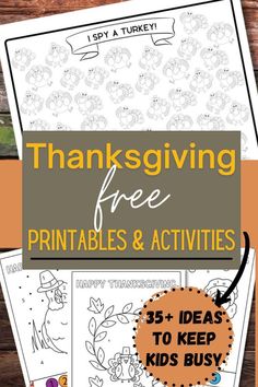 thanksgiving free printables and activities for kids to help them learn how to draw