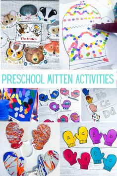 this is an image of preschool mitten activities