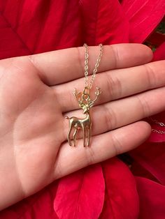 Deer pendant  attached to hypoallergenic hardware. Deer Necklace For Men, Deer Pendant, Deer Necklace, Favorite Jewelry, Necklace Etsy, Jewelry Necklace Pendant, Deer, Pendant Necklaces, Beauty Book