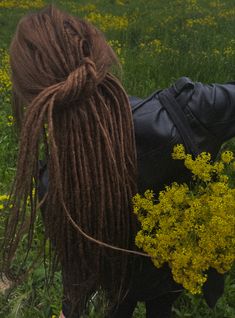 Dreadlock Aesthetic, Dreadlocks Aesthetic, Half Dreaded Hair, Half Dreads, Brown Dreadlocks, Fake Dreadlocks, Brown Dreads, Partial Dreads, Native American Hair