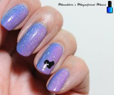 Disney 30th Anniversary Nails, Understated Disney Nails, Figment Disney Nails, Easy Disney Nail Designs, Disney 50th Anniversary Nails, Disney Nails Glitter, Disney Nails Dip, Disney 100 Years Nails