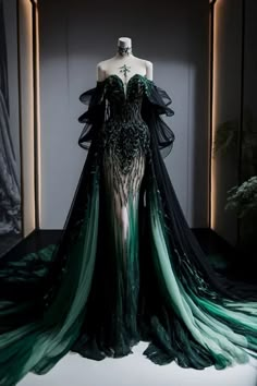 High Fantasy Ball Gown, Goth Fantasy Wedding Dress, Evil Ball Gown, Elven Wedding Dress Dragon, Fantasy Inspired Prom Dress, Druid Ball Gown, Princess Sleeve Dress, Dress With Scales, Villain Dresses Aesthetic