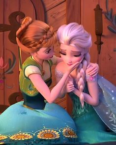 Cartoon Sisters Disney, Elsa Frozen Fever, Disney Duos, Anna Und Elsa, Frozen Art