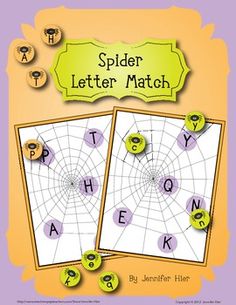 the spider letter match game is shown