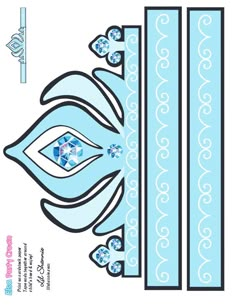 an ornamental design with blue and white colors