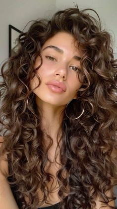 #curls old money curly girl girl’s curls кудрявая девушка Perm Women Long Hair, Curl Hair Styling, Curly Haircuts Long Hair, Long Wavy Curly Haircut, Curly Haircut With Curtain Bangs, Curly Hair Cuts With Layers And Curtain Bangs Long, Curly Hair Women Aesthetic, Curly Volume Hair, Long Curly Hair With Short Layers