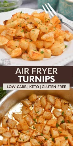 air fryer turns low carb, keto gluten - free potatoes