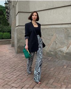 Zebra Striped Pants Outfit, Street Style Fall, Outfit 2022, Spring Work Outfits, Style Fall