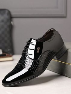 Men's Business Formal Leather Low-Top Casual Oxfords Shoes, Large Size British Style Breathable Comfortable Wedding Shoes Black     Graphic    Men Shoes, size features are:Bust: ,Length: ,Sleeve Length: Men’s Designer Shoes, Wedding Shoes Male, Casual Oxford Shoes, Men's Wedding Shoes, Wedding Shoes Comfortable, Groom Shoes, Brogue Shoes, Business Formal, Classic Shoes