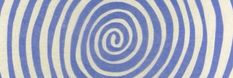 an abstract blue and white background with spirals in the center, as if it were optical art